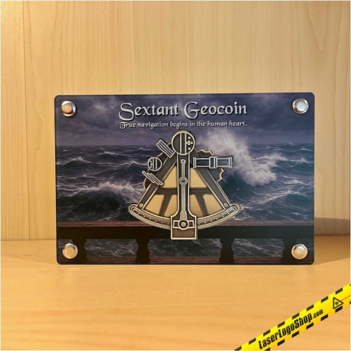 Sextant Geocoin - RE "Skipper - Antique Silver"